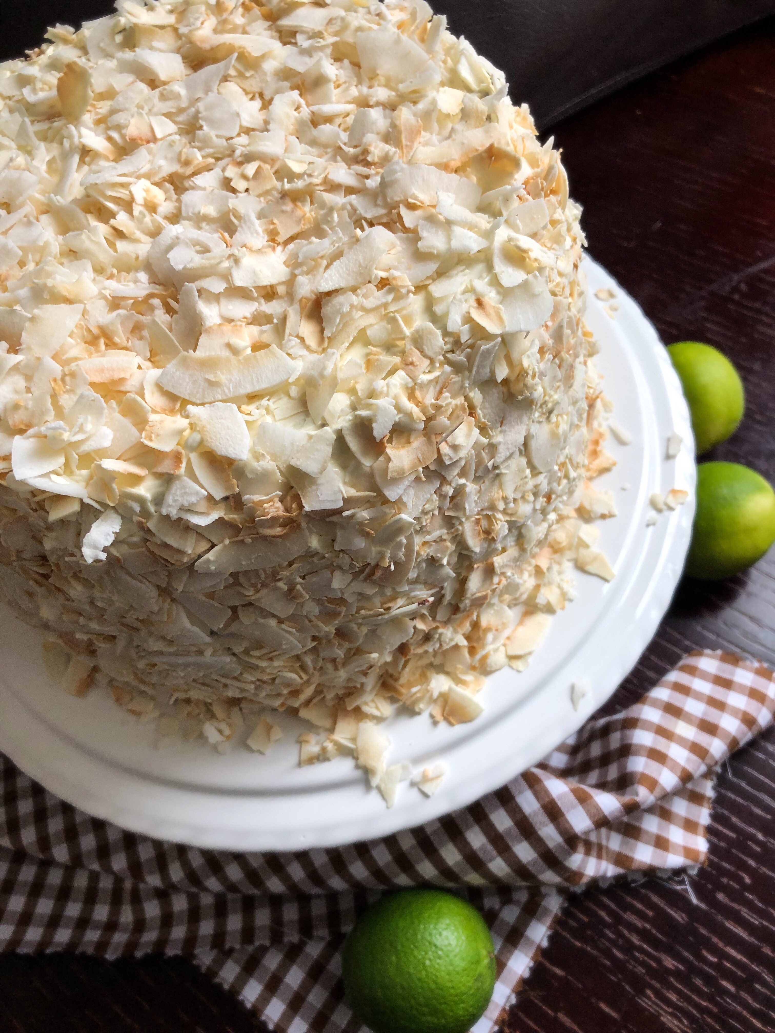 Lime, Coconut and Raspberry White Chocolate Cake