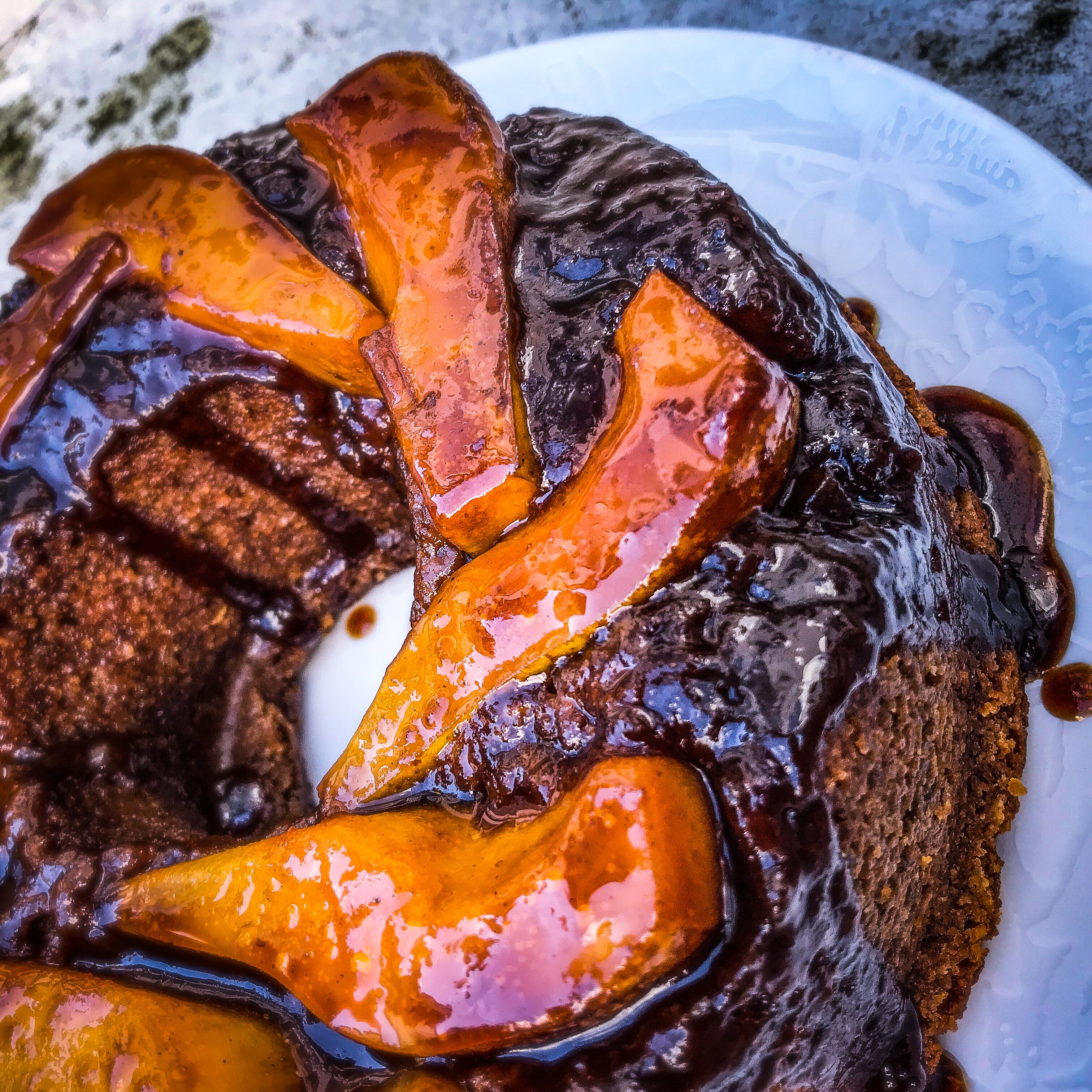 Pear Ginger and Rosemary Upside down Cake