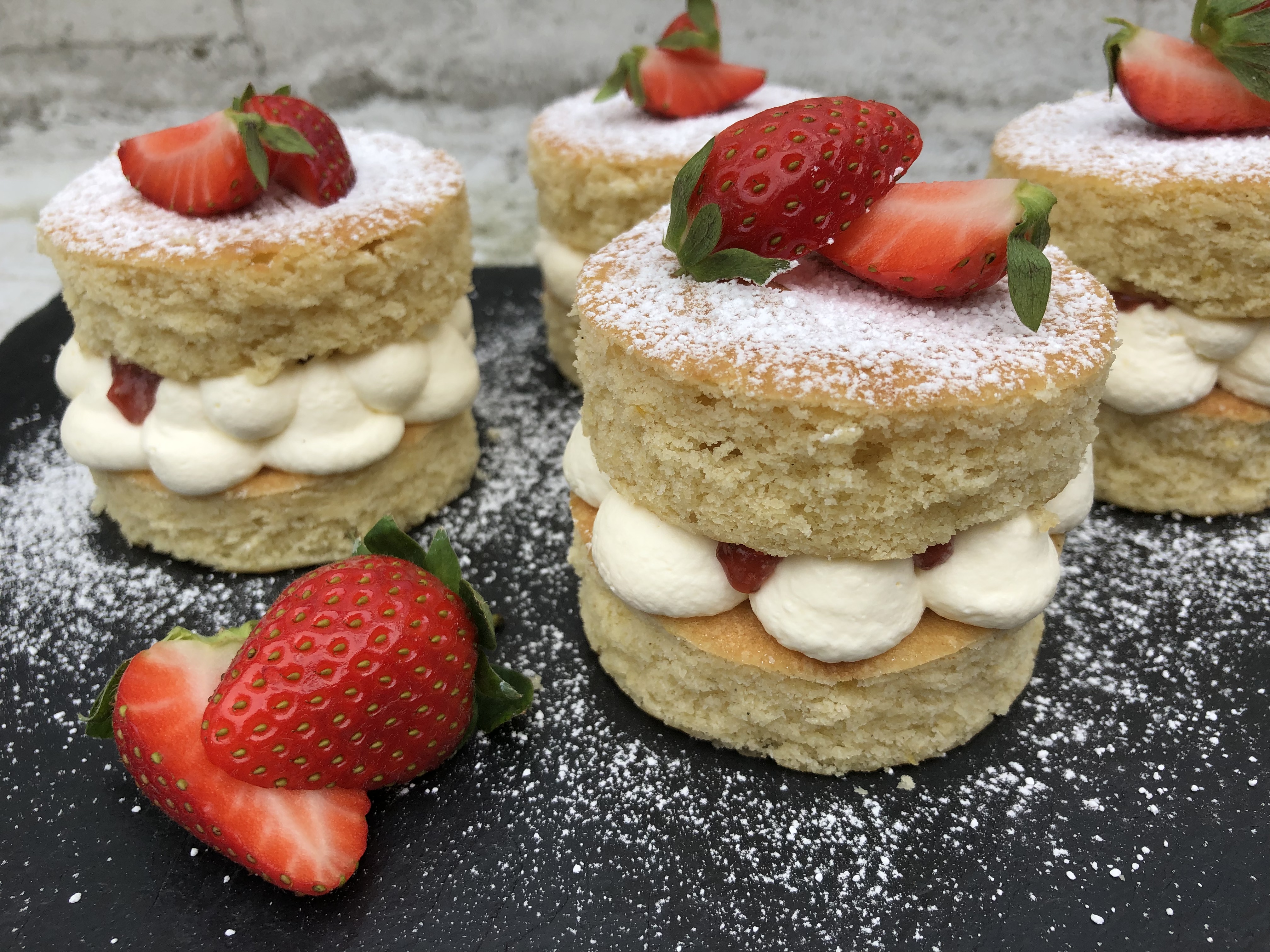 Mini Lemon and Strawberry Victorias