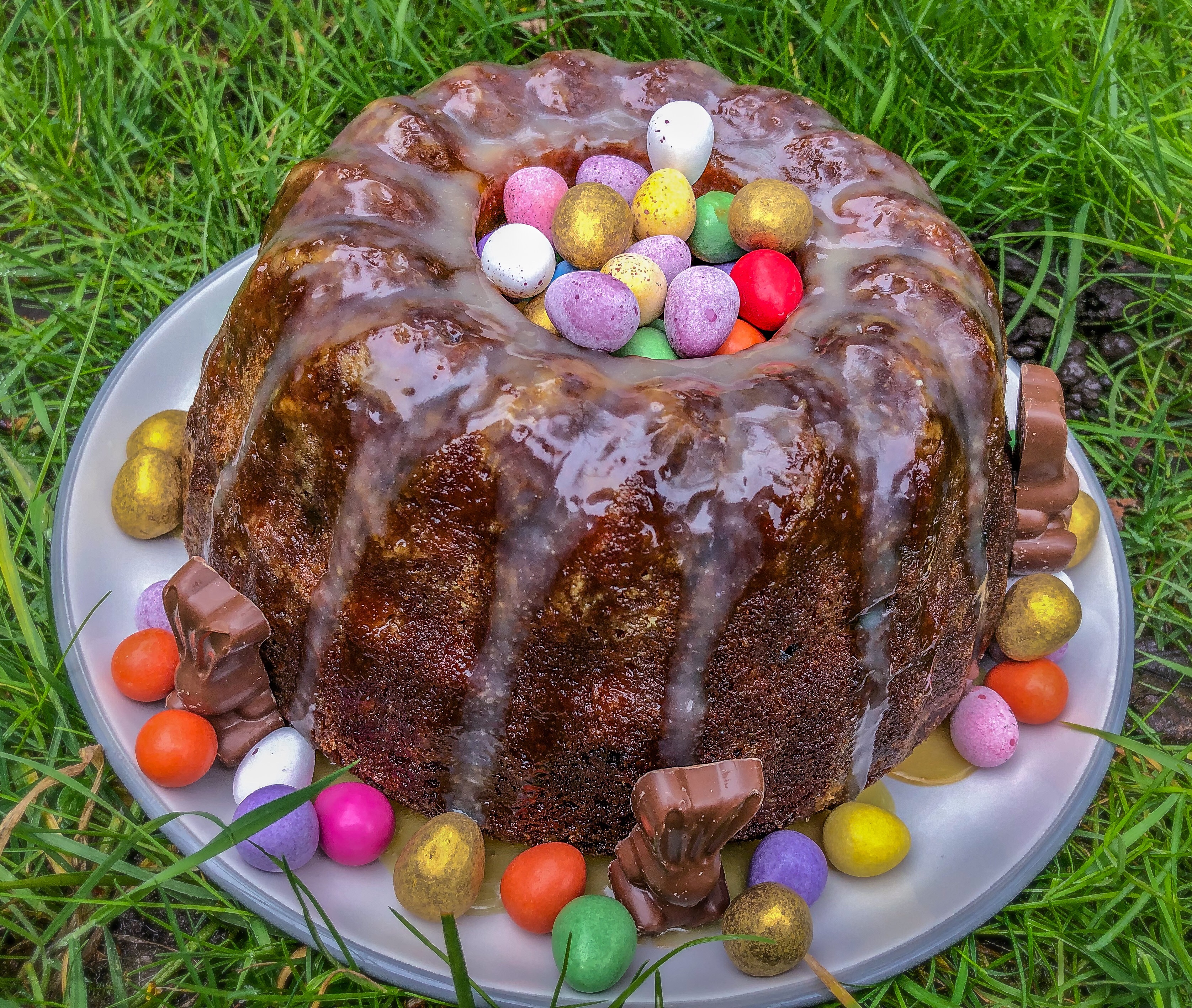 Boozy White Chocolate Easter Cake