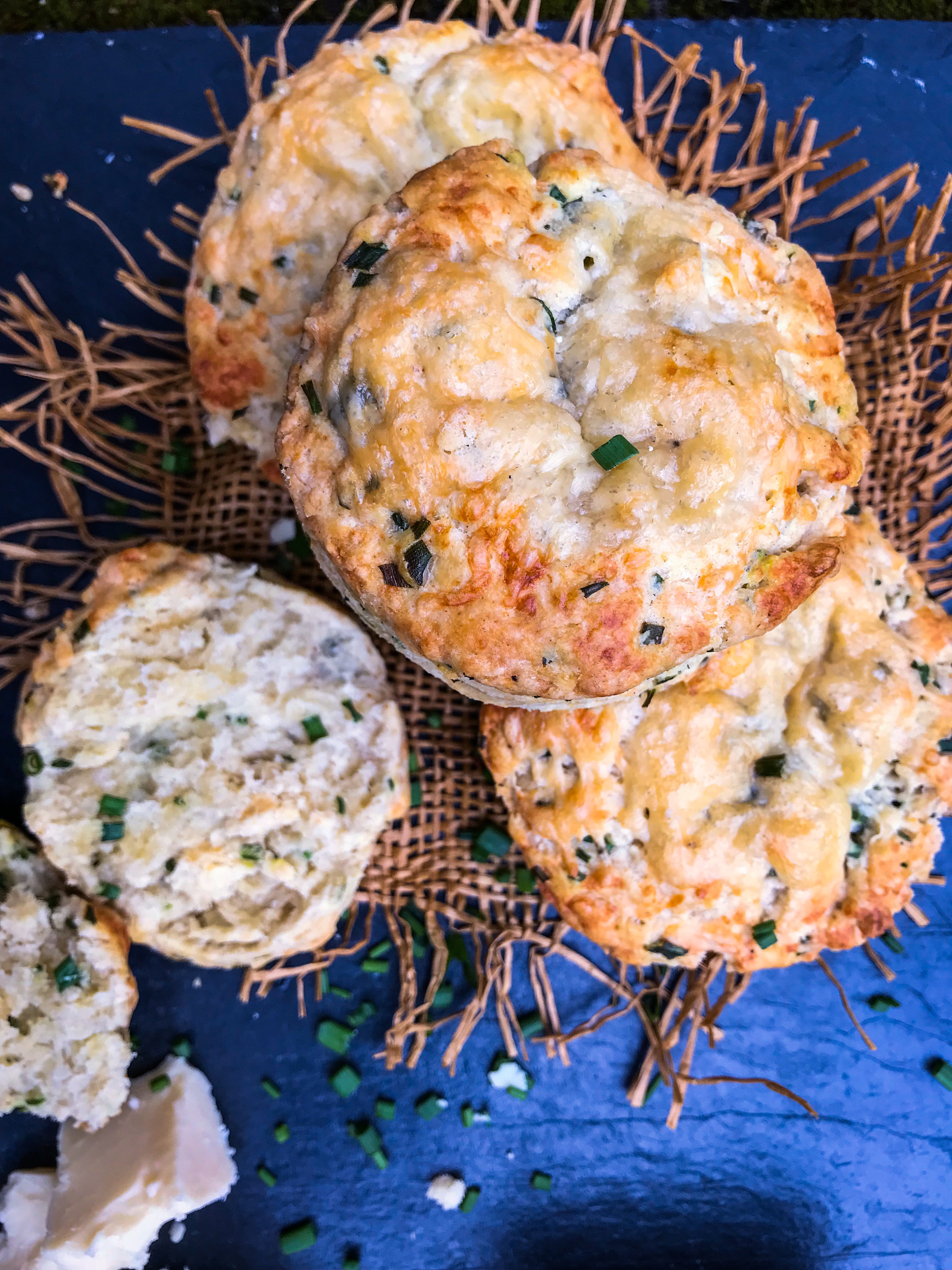 Cheesy truffled scones