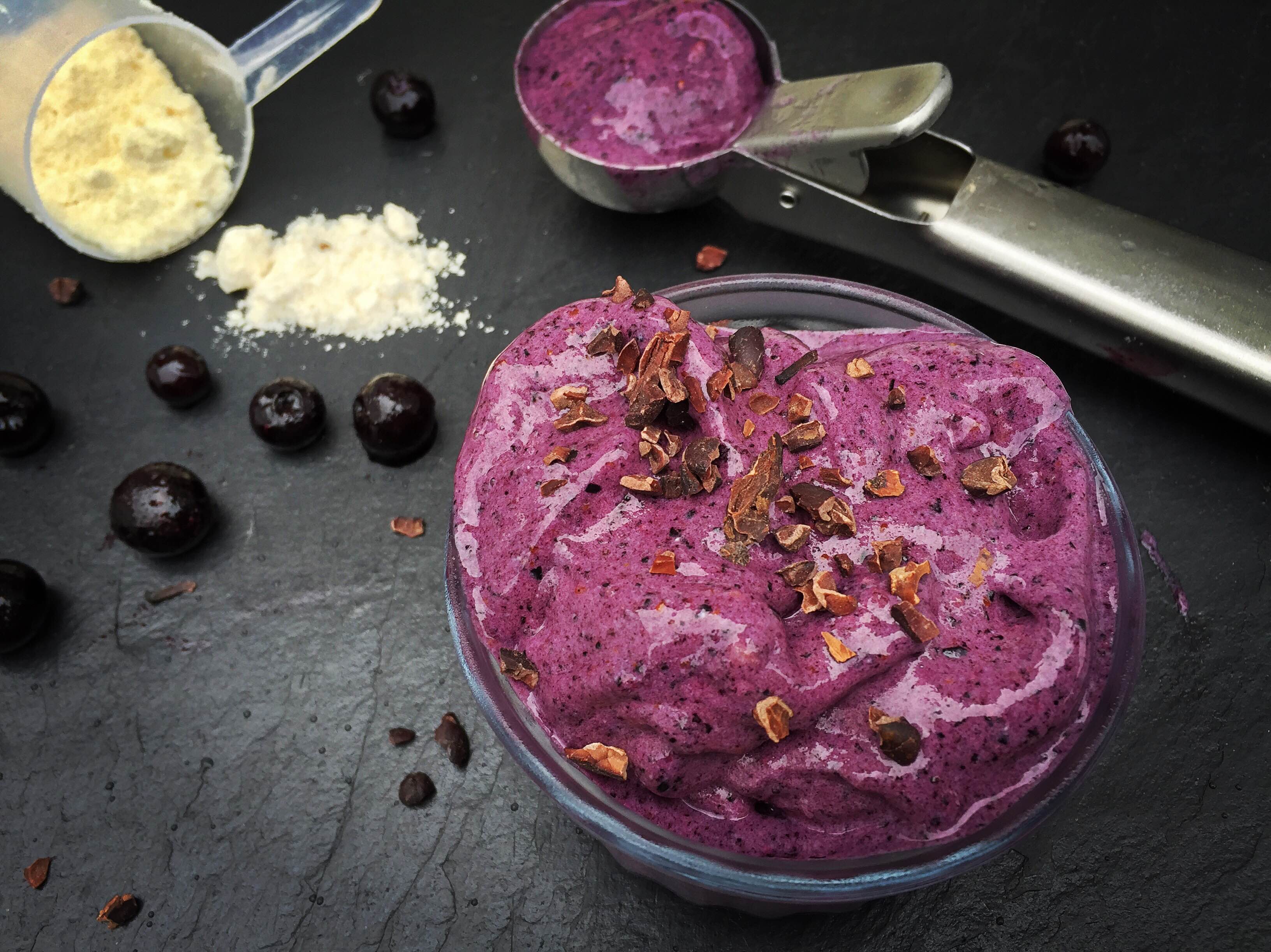 Easy Peasy Protein Berry Ice Cream