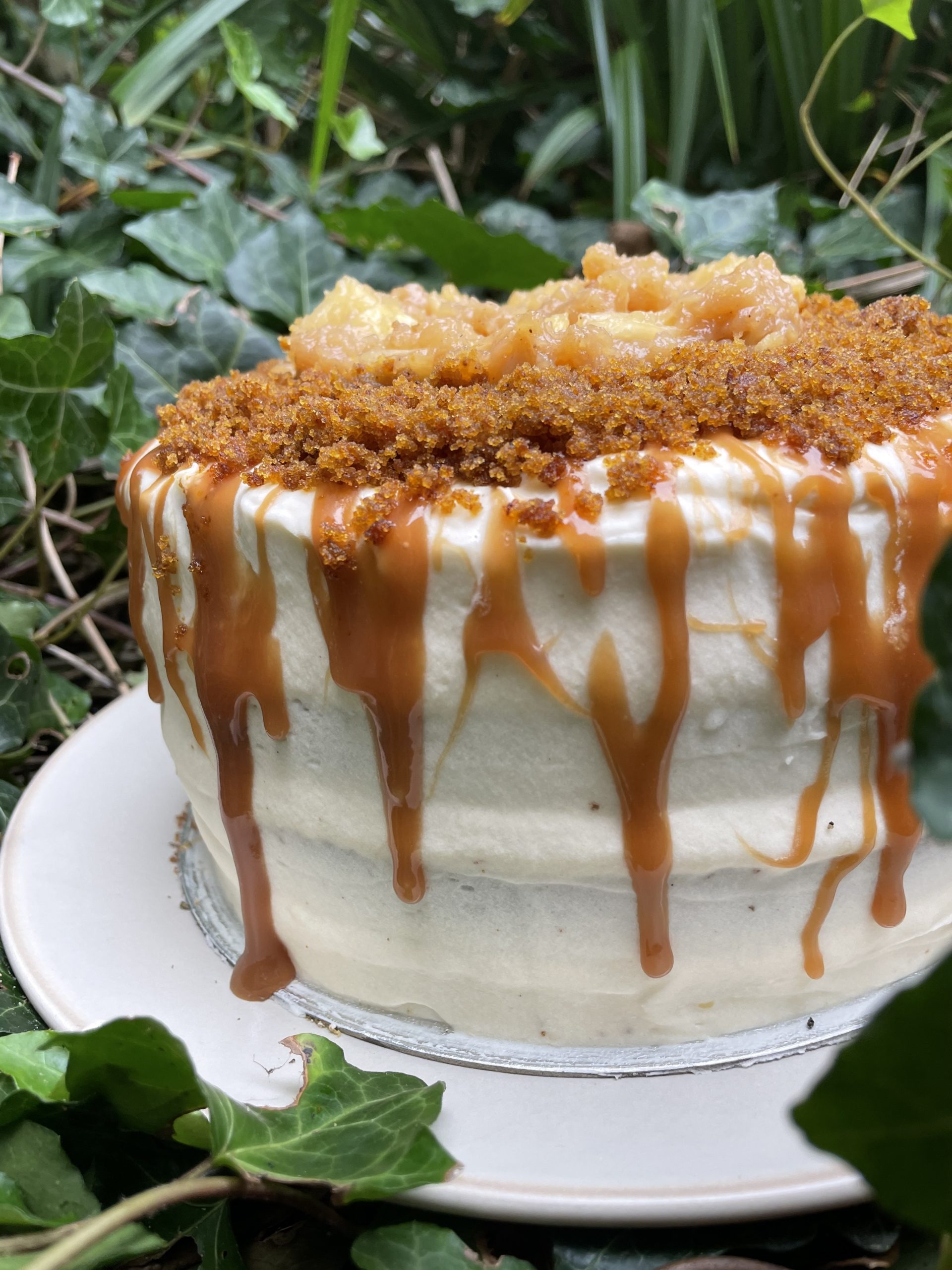 Pumpkin and Salted caramelised apple cake