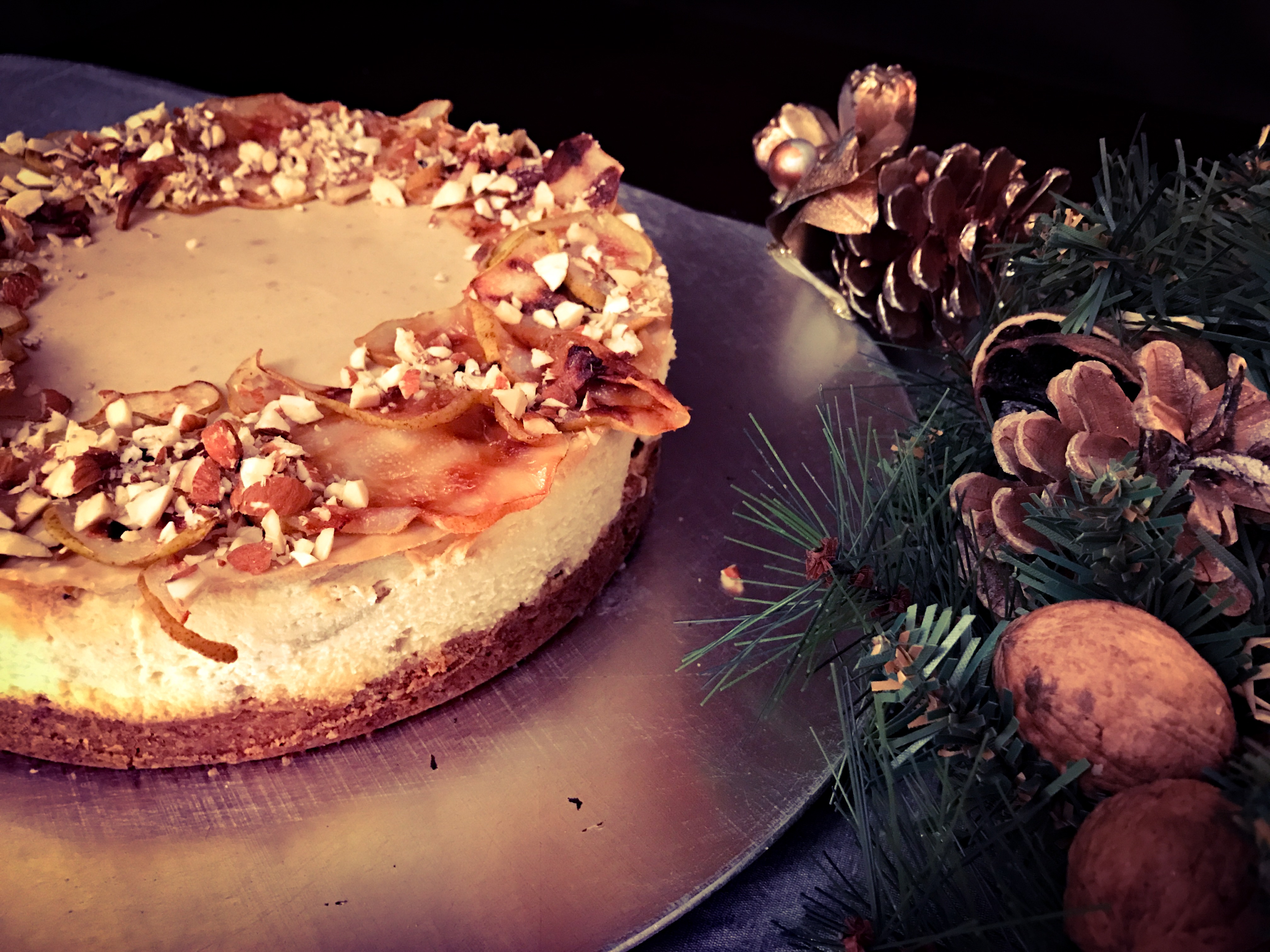 Protein Chestnut and Pear cheesecake