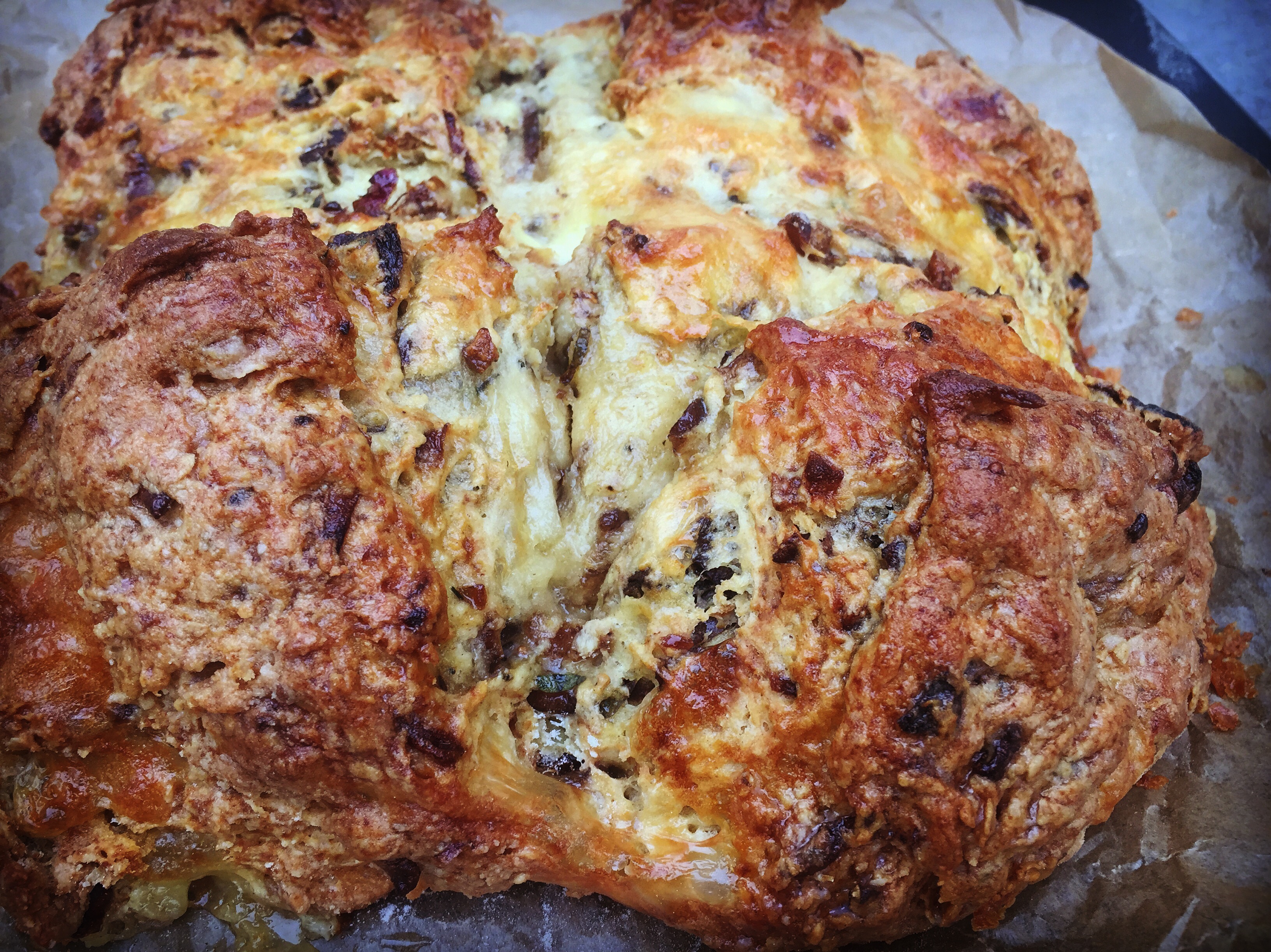 Langres, wild mushroom and black truffle soda bread