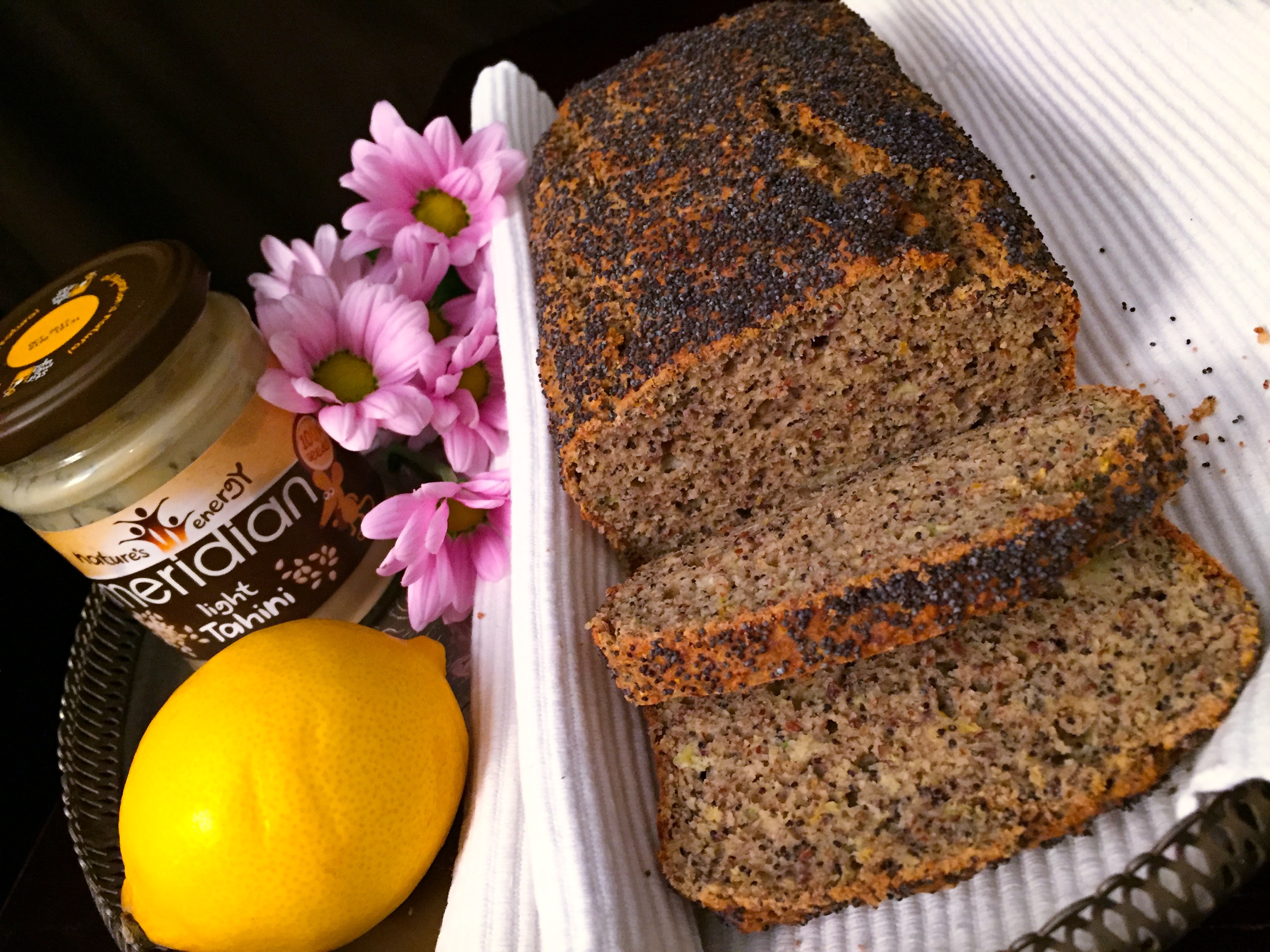 Zucchini, Tahini and Poppy Seed Quick Bread