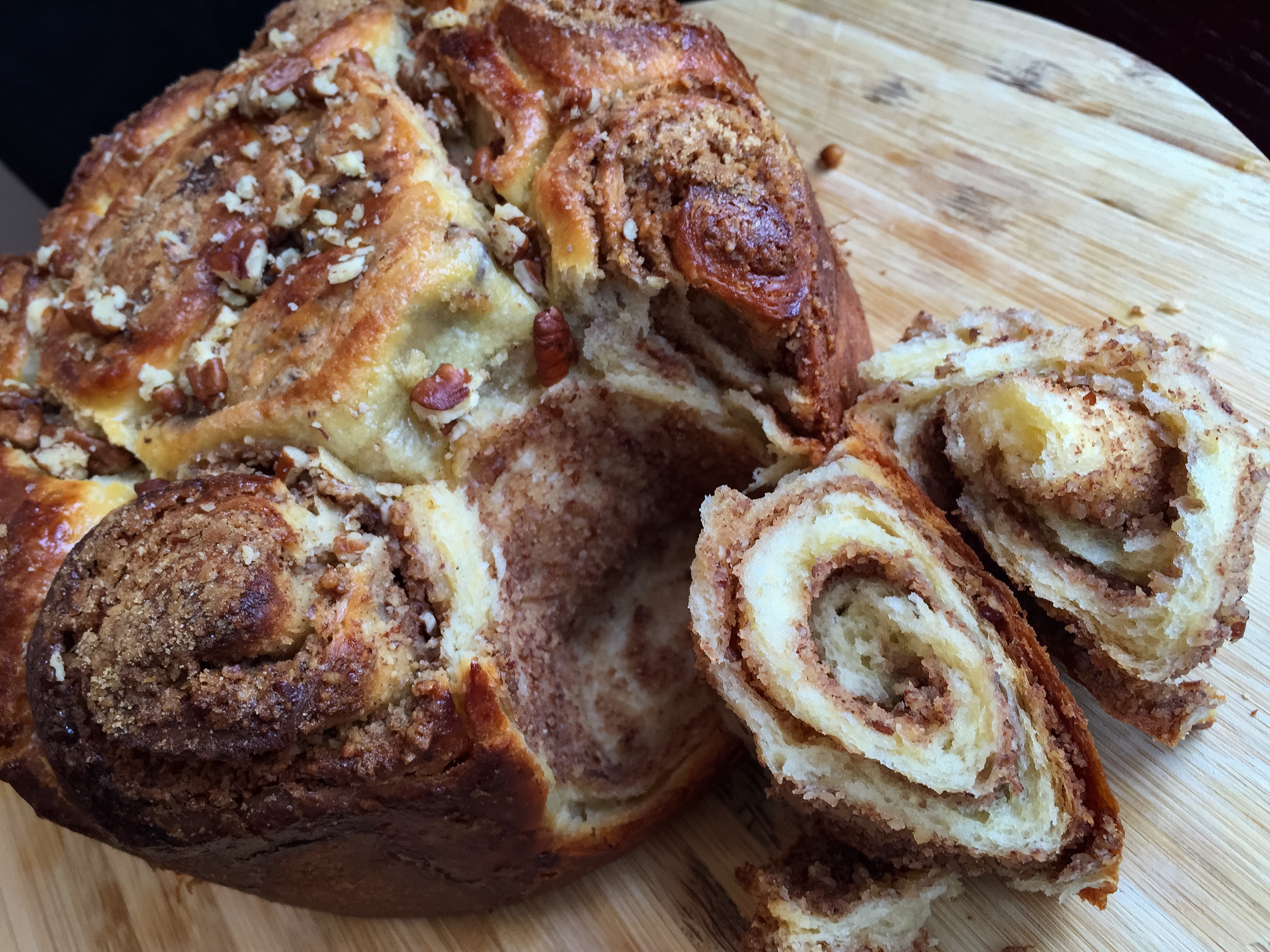 Pecan and Cinnamon Brioche Buns