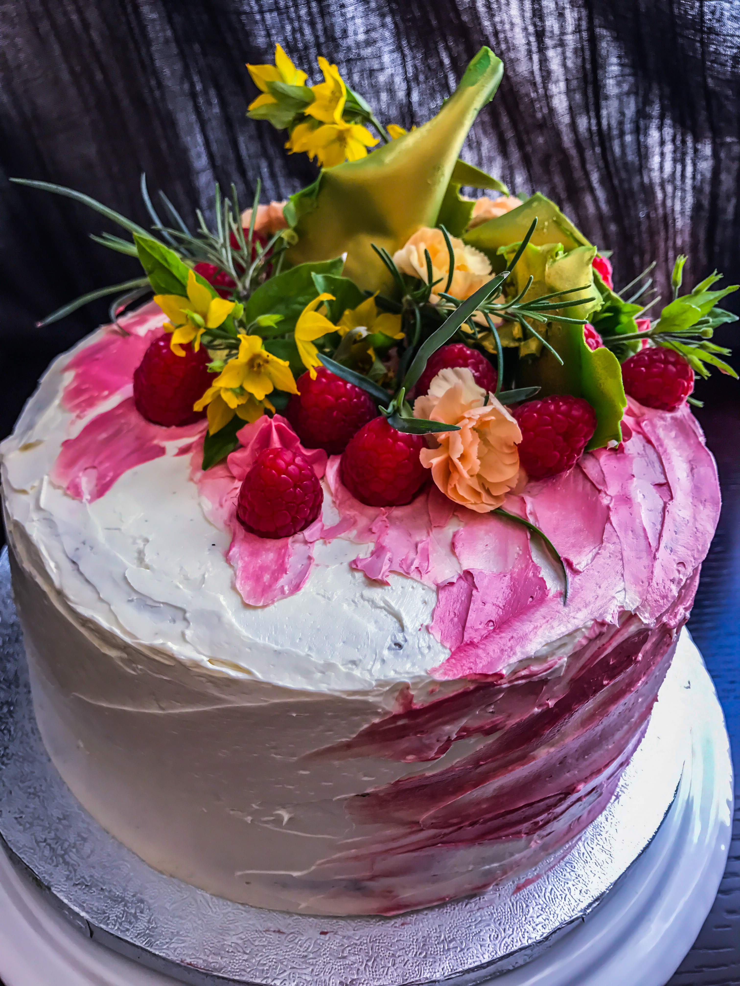 Rose, Lemon and Raspberry Cake