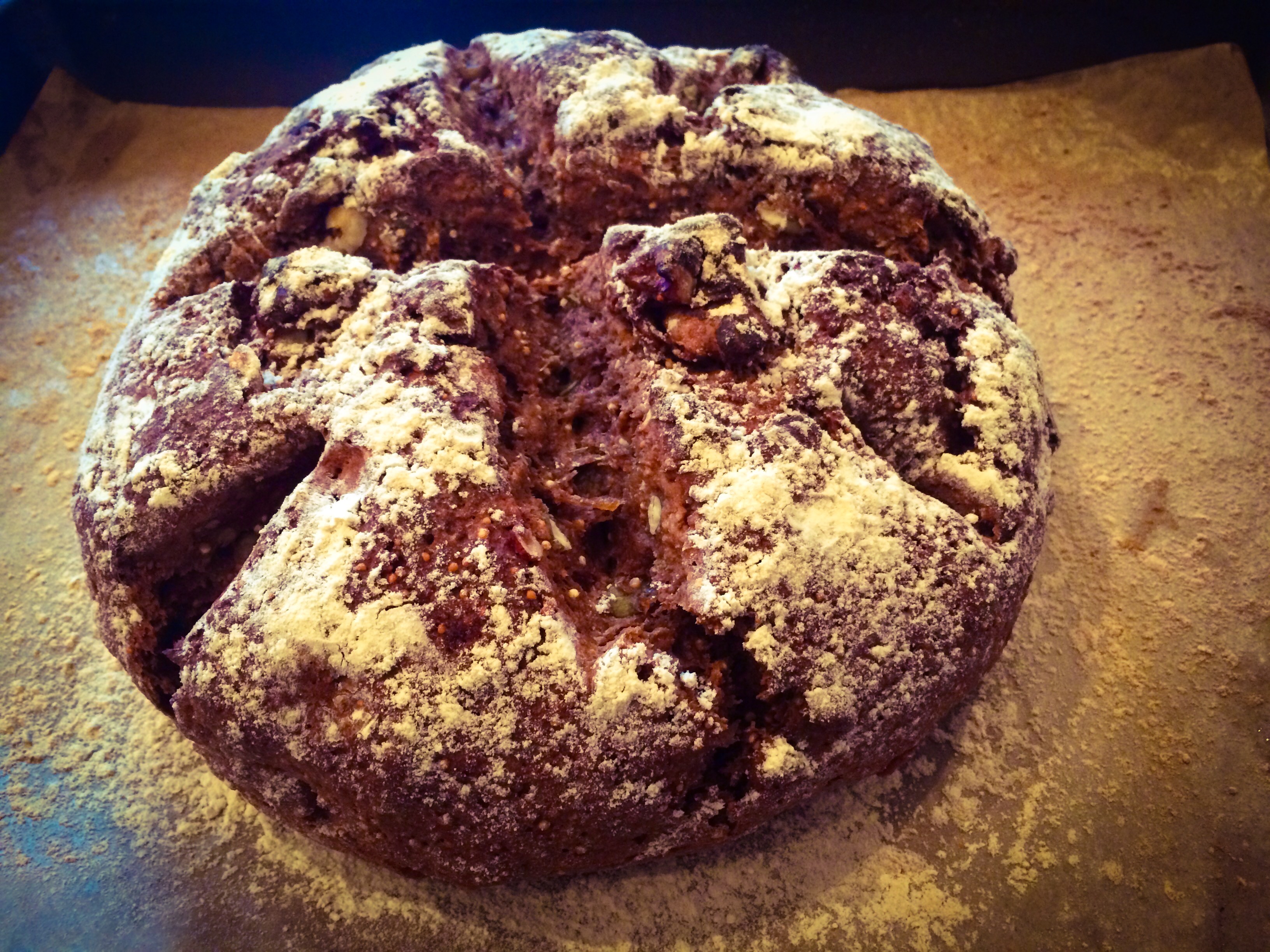 Fig, Walnut and Rosemary Dark Rye Bread