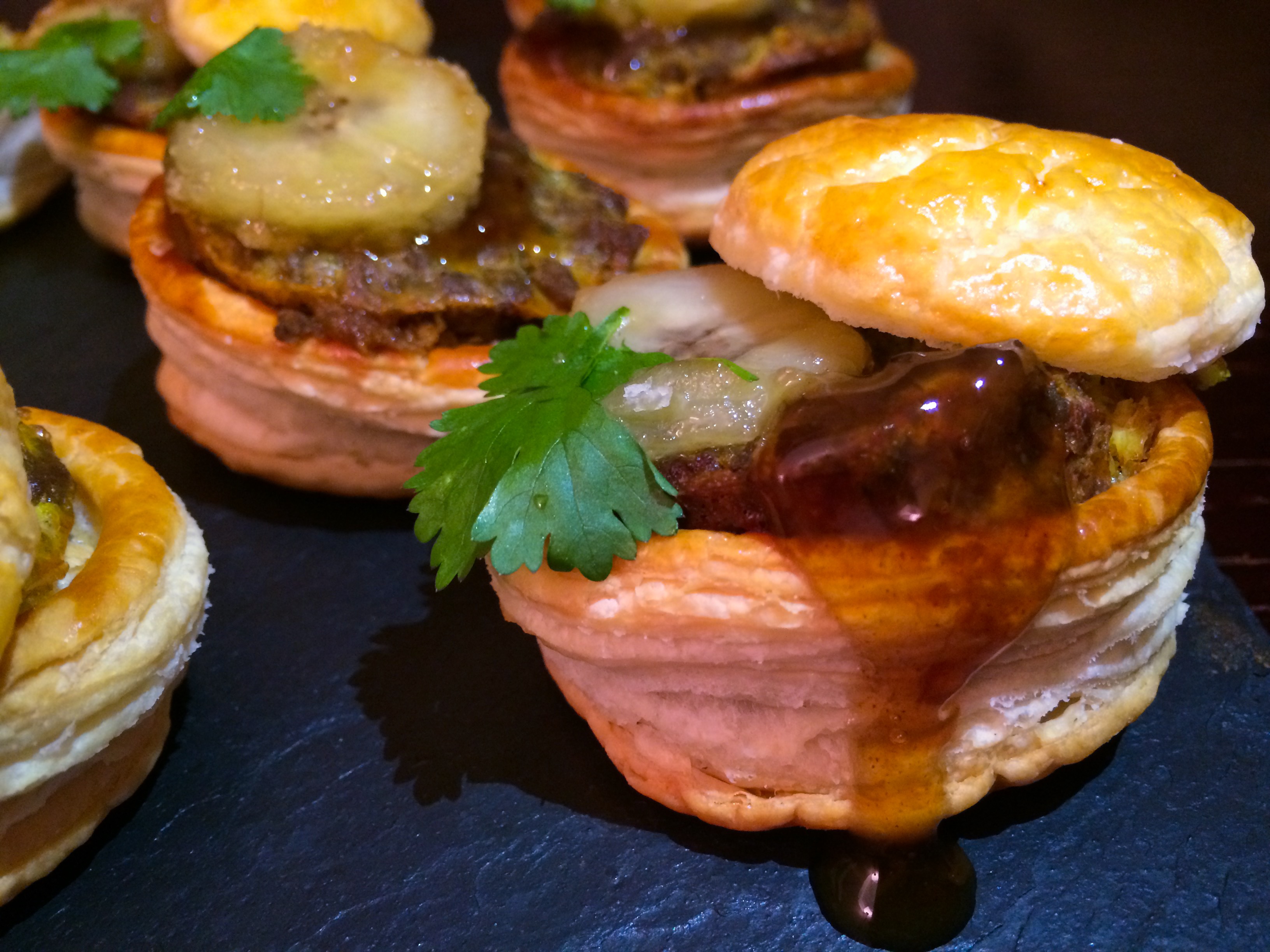 Bobotie & Caramelised Bananna Vol-au-vents