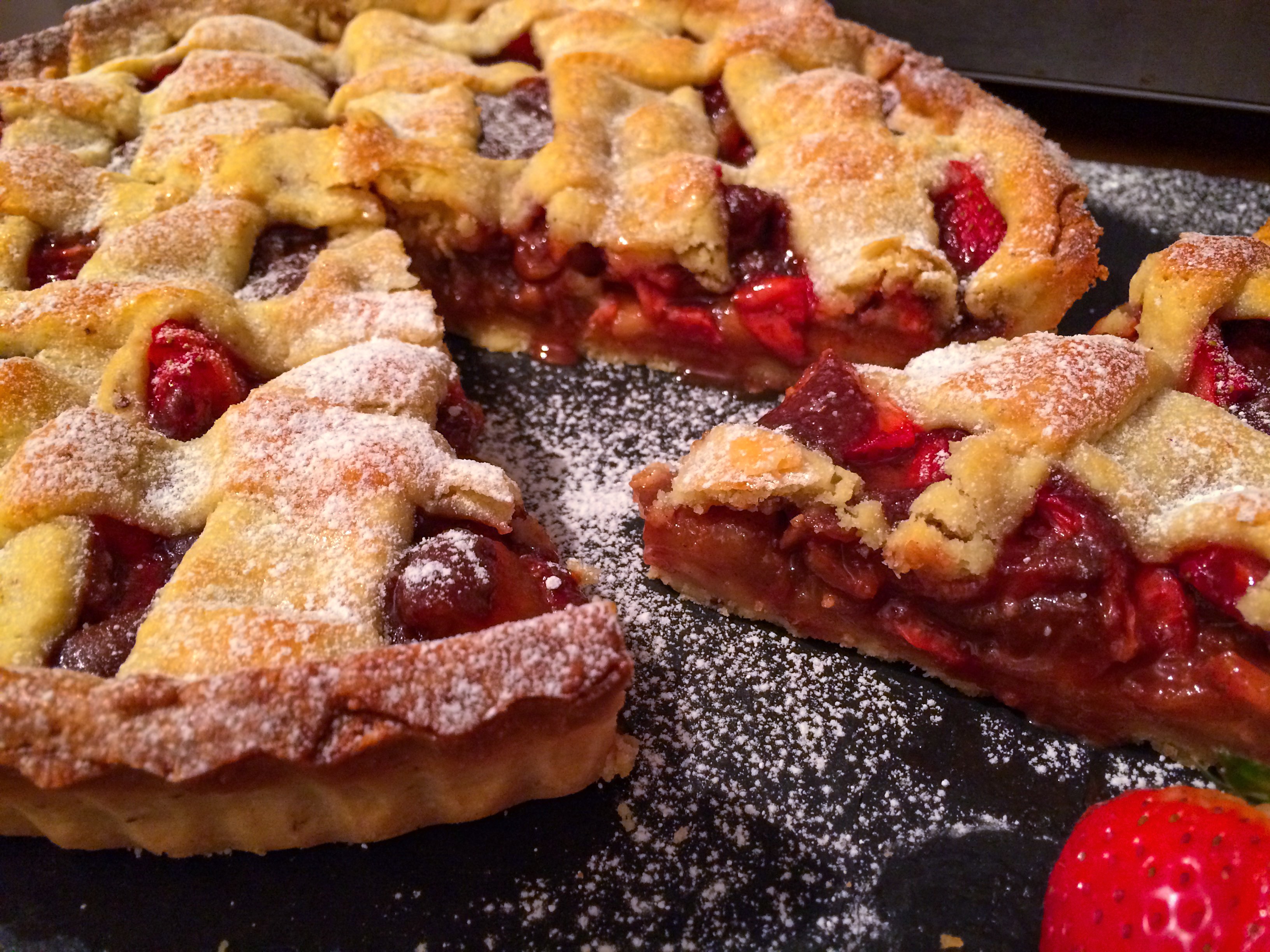 Apple, Strawberry and Nutella Pie