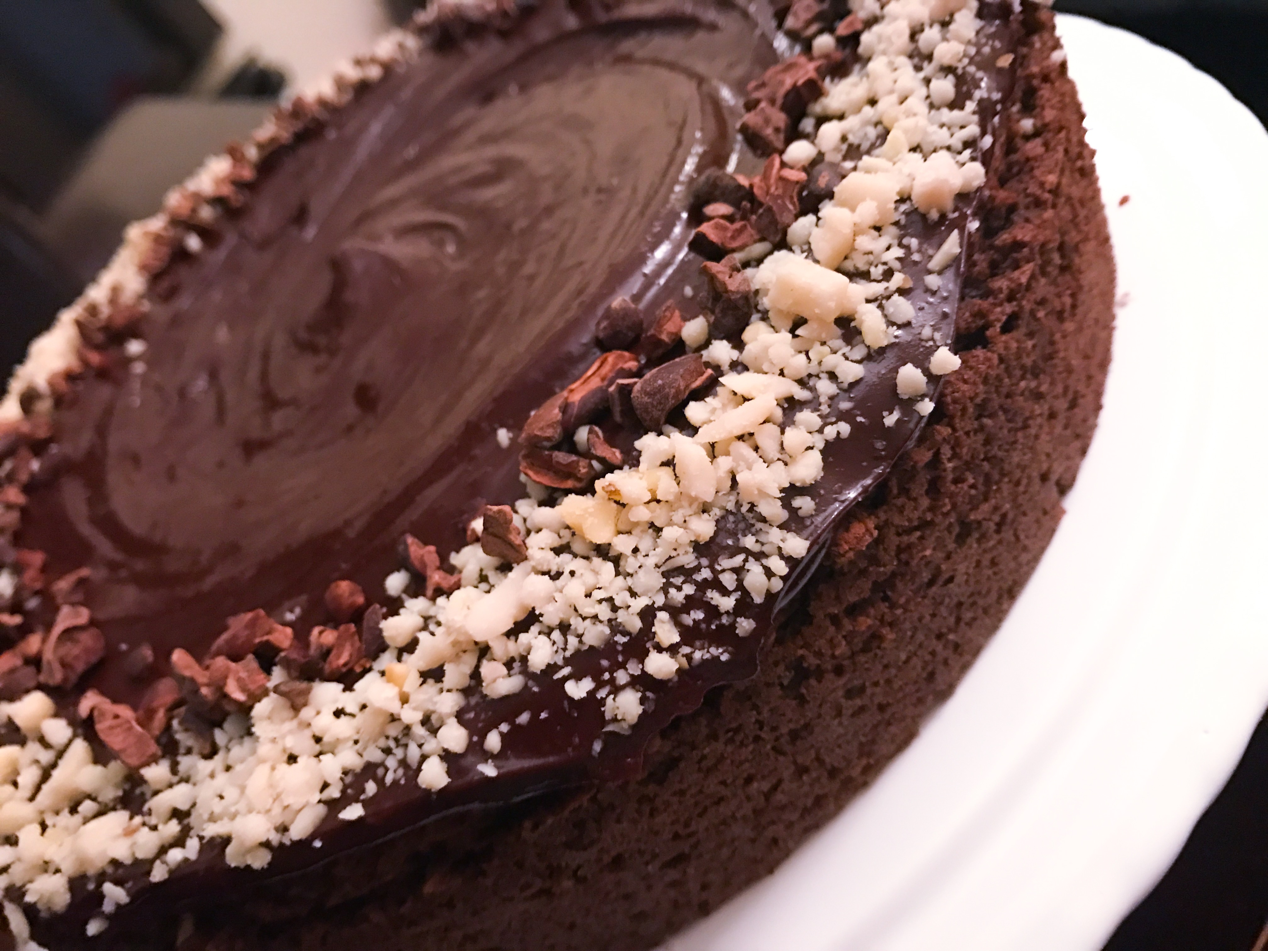 Hazelnut and Lavender Chocolate Cake