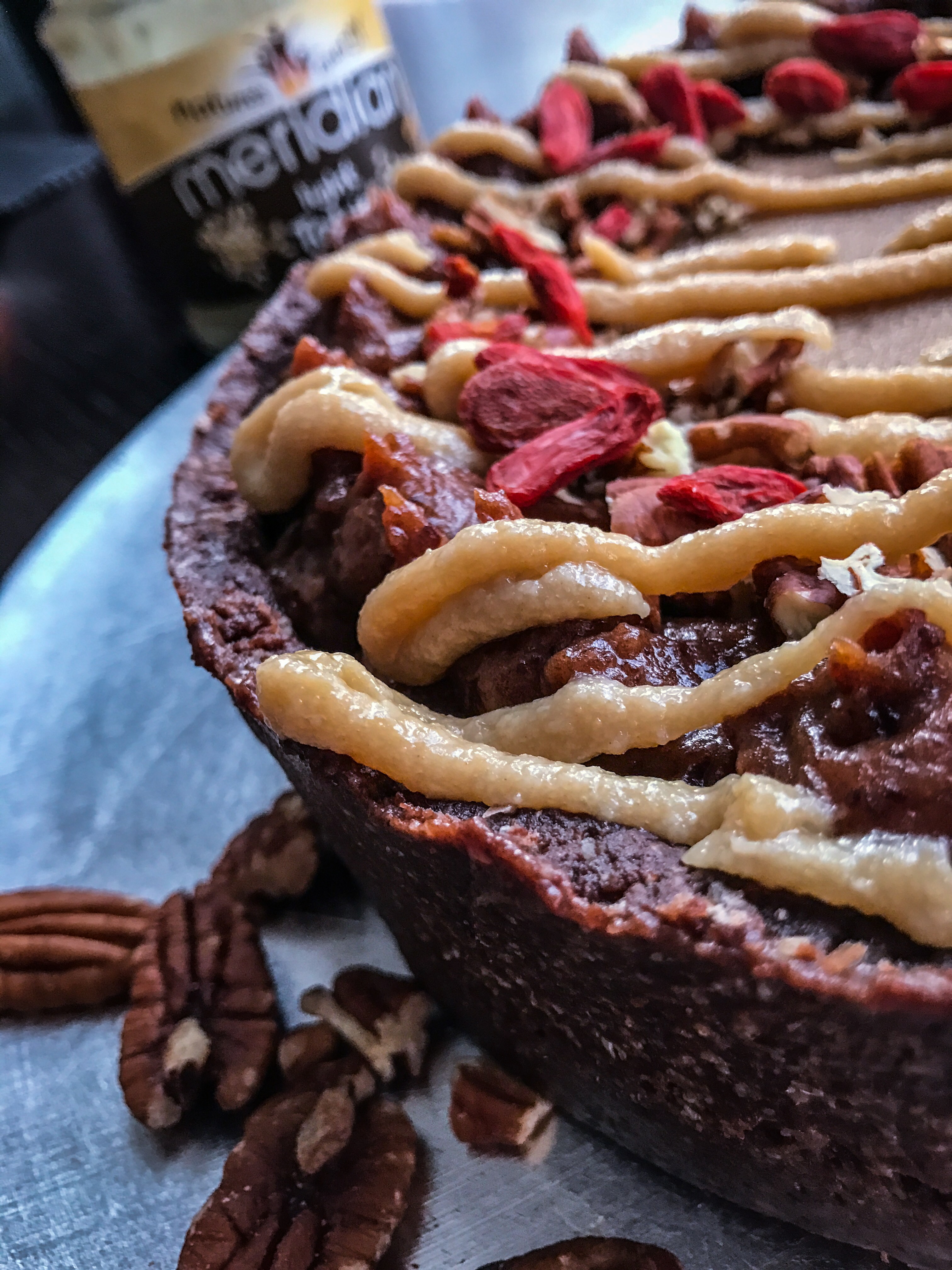 Raw Tahini Pecan Cake