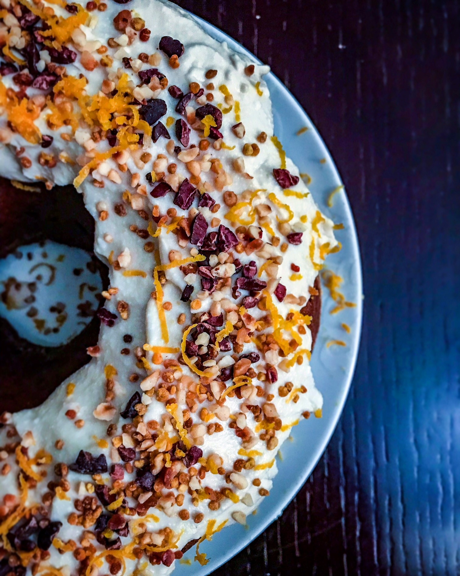 Orange and Pumpkin Bundt Cake with Coconut Maple Frosting