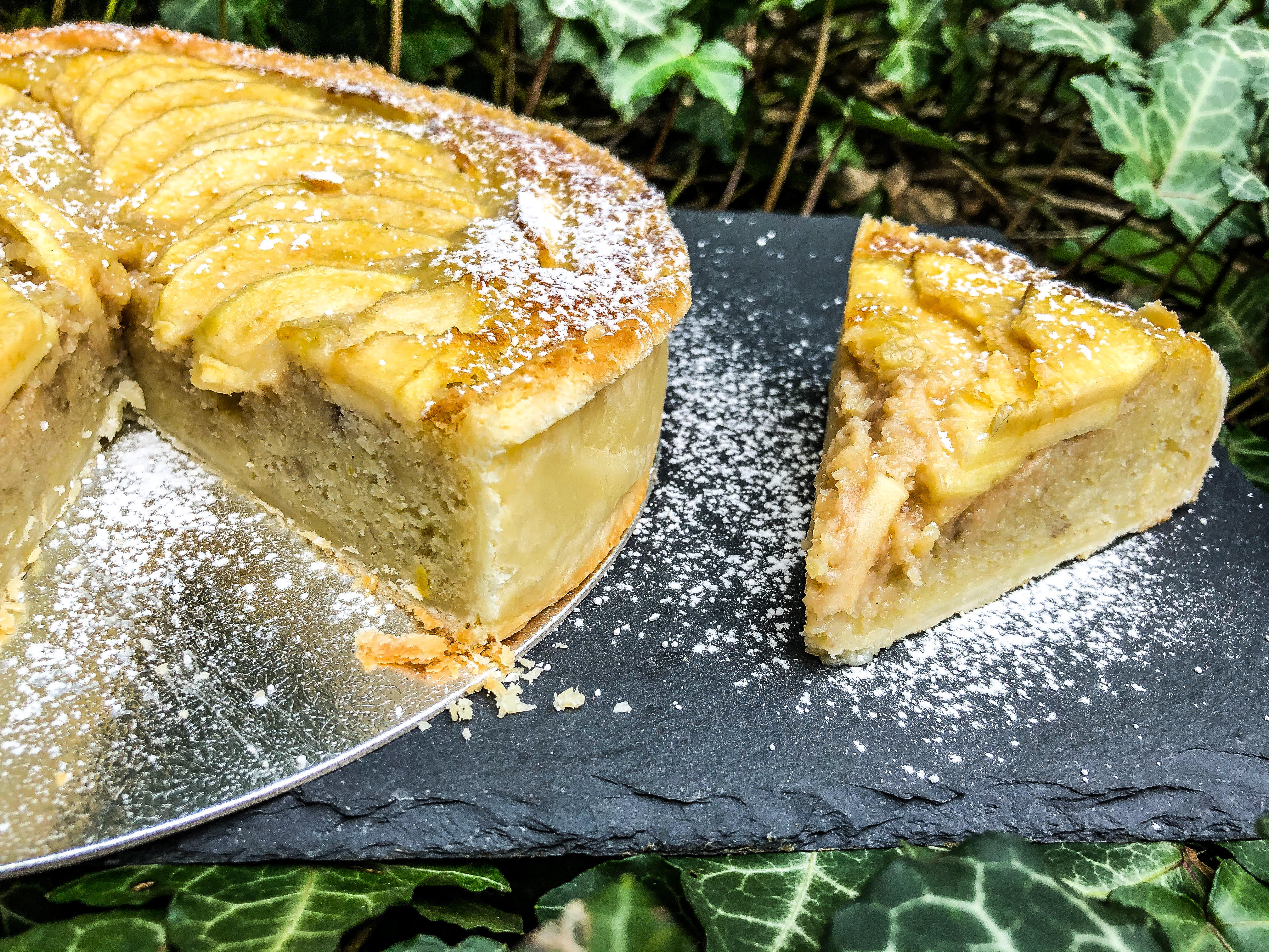 Apple and Banana Frangipane Tart